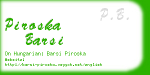 piroska barsi business card